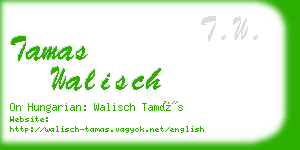 tamas walisch business card